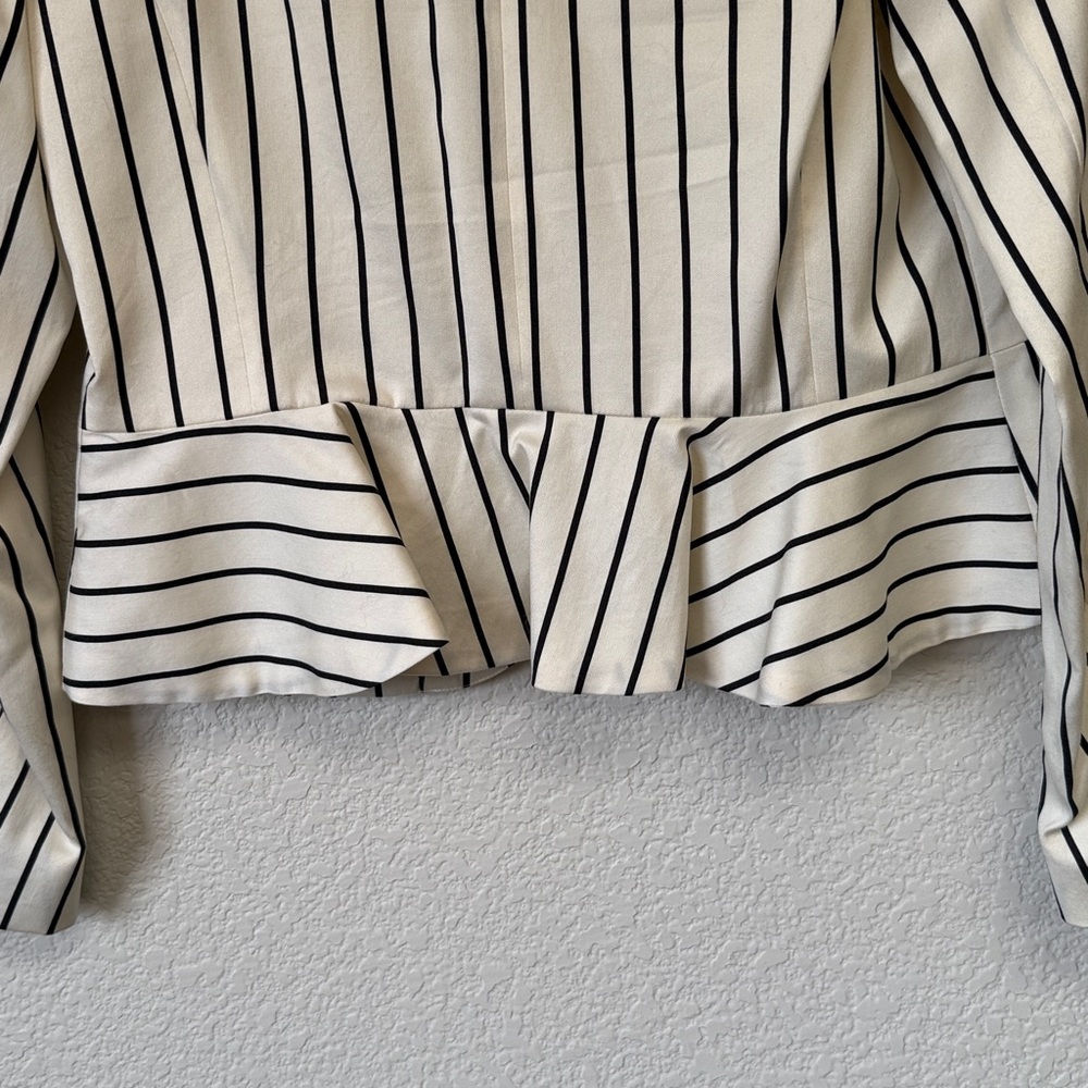 Lauren Ralph Lauren Ivory Pinstripe Blazer size 10 - Picture 6 of 12